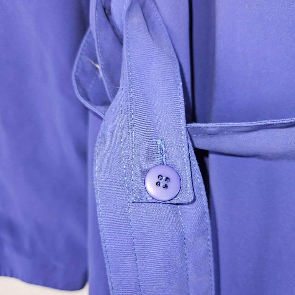 FOUR SEASONS OF LONDON Periwinkle Lightweight Trench Coat Size 4 - Picture 6 of 10